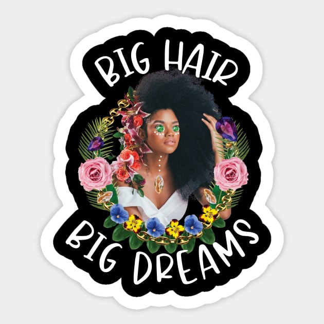 Big Hair Big Dreams Afro Curly Hair Sticker by SameDan